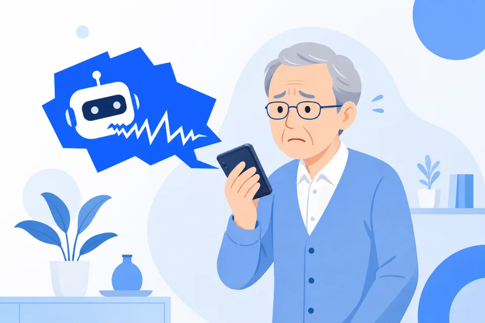 オペレーター不在の時間帯に人的な負担が偏るに悩む担当者のイラスト