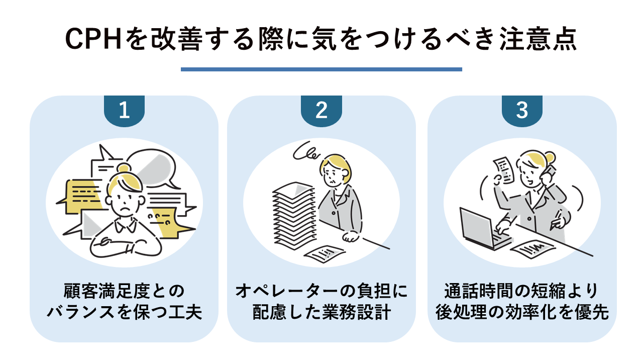 CPHを改善する際に気を付けるべき注意点