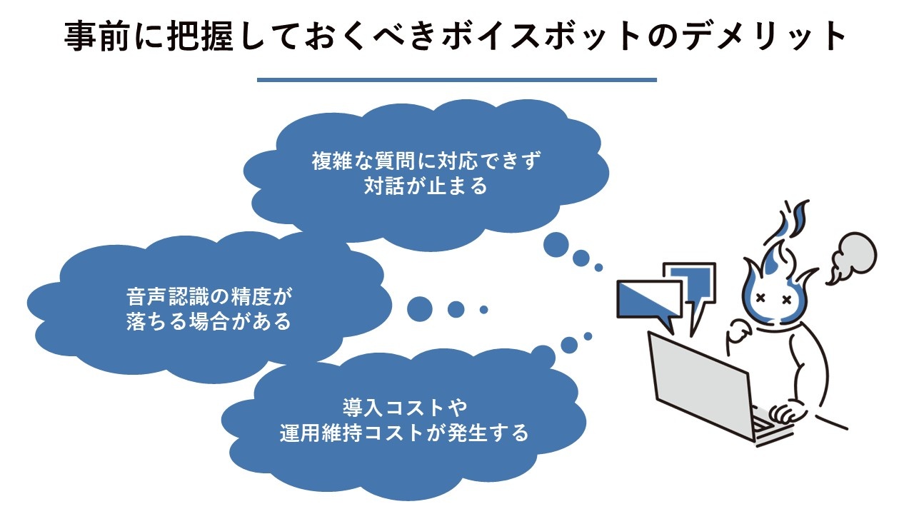 事前に把握しておくべきボイスボットのデメリット