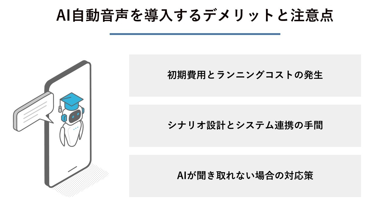 AI自動音声を導入するデメリットと注意点
