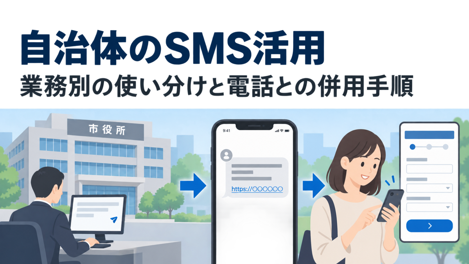 自治体のSMS活用 業務別の使い分けと電話との併用手順