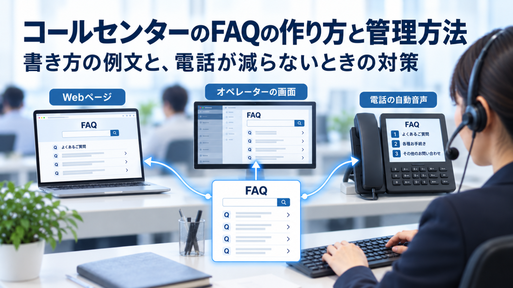 コールセンターのFAQの作り方と管理方法｜書き方の例文と、電話が減らないときの対策