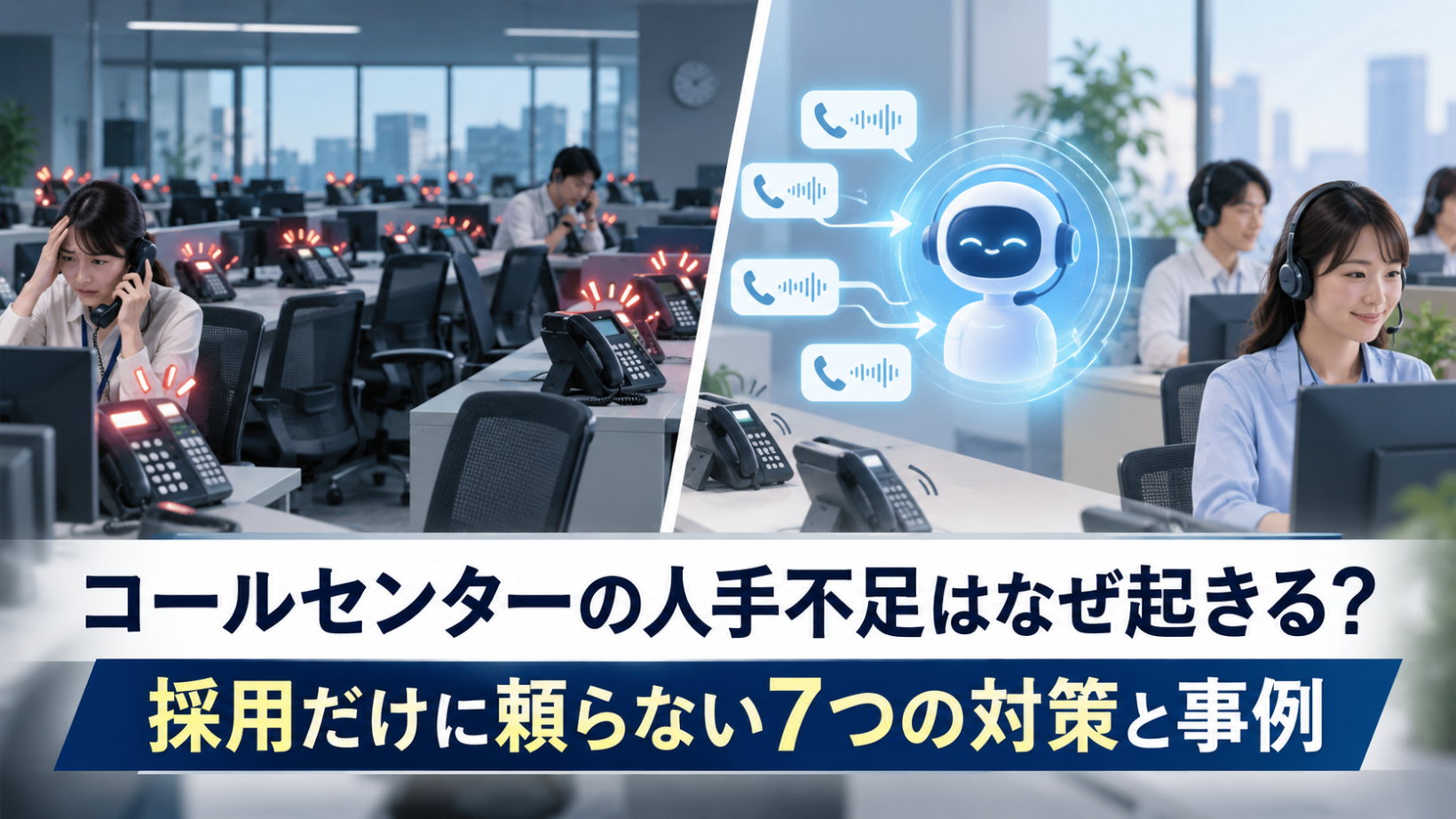 コールセンターの人手不足はなぜ起きる？採用だけに頼らない7つの対策と事例