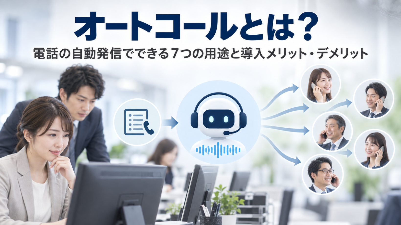 オートコールとは？電話の自動発信でできる7つの用途と導入メリット・デメリット