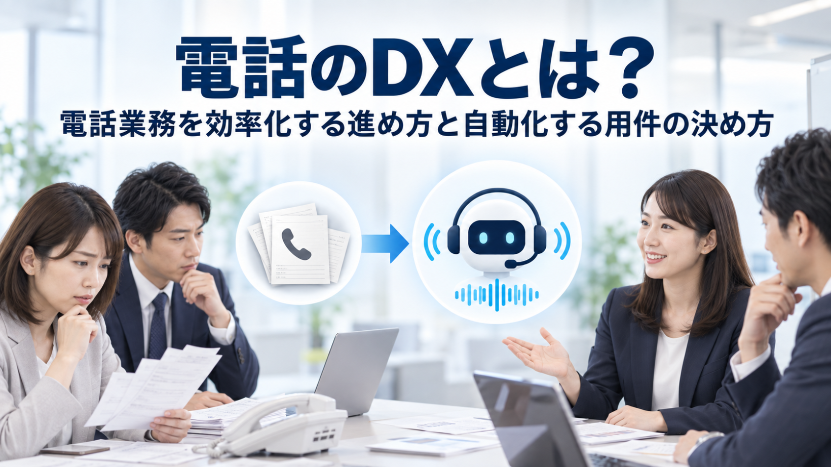 電話のDXとは？電話業務を効率化する進め方と自動化する用件の決め方