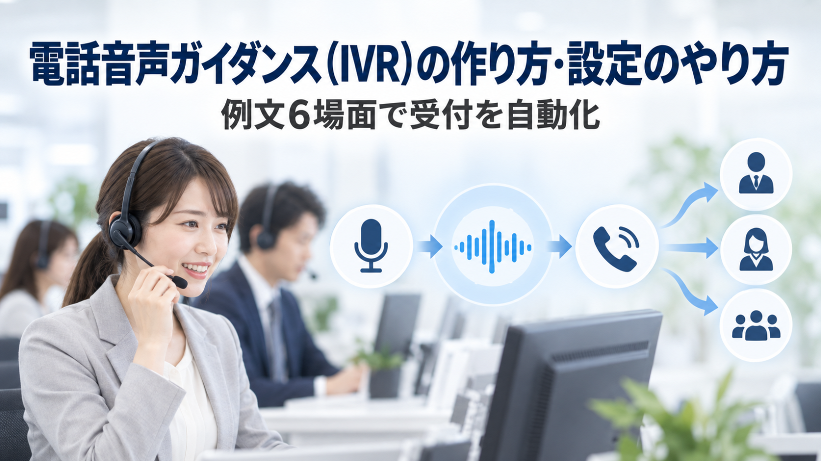 電話音声ガイダンス（IVR）の作り方・設定のやり方｜例文6場面で受付を自動化