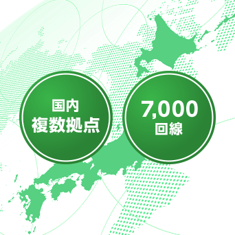 国内複数拠点 7,000回線